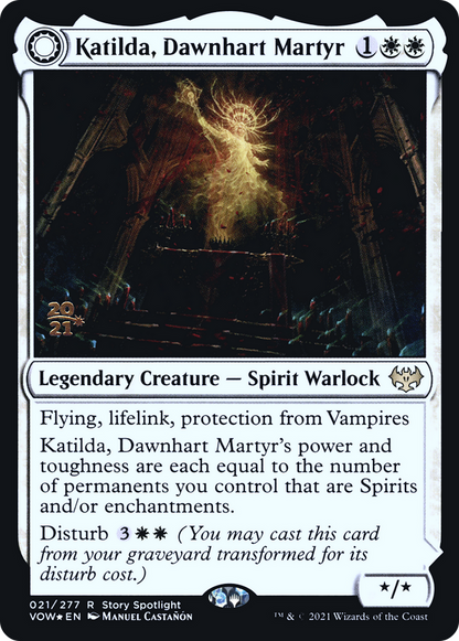 Katilda, Dawnhart Martyr // Katilda's Rising Dawn (PVOW-21S) - Innistrad: Crimson Vow Promos: (Double Faced Transform) Foil