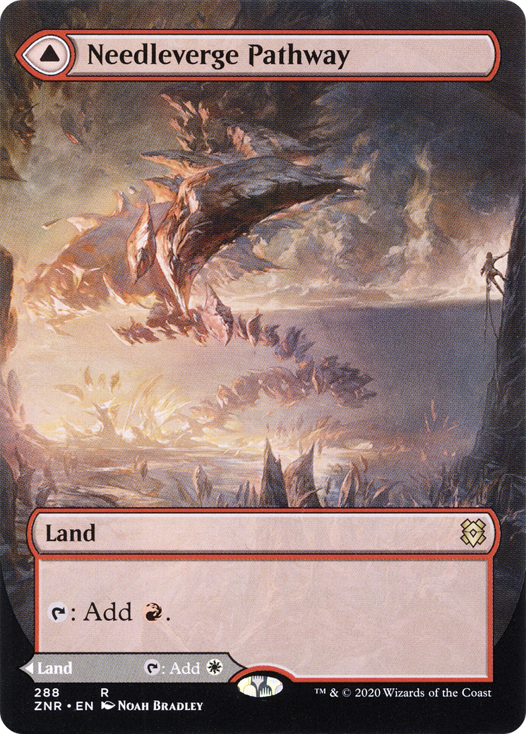 Needleverge Pathway // Pillarverge Pathway  (Borderless)(ZNR-288) - Zendikar Rising: (Showcase)