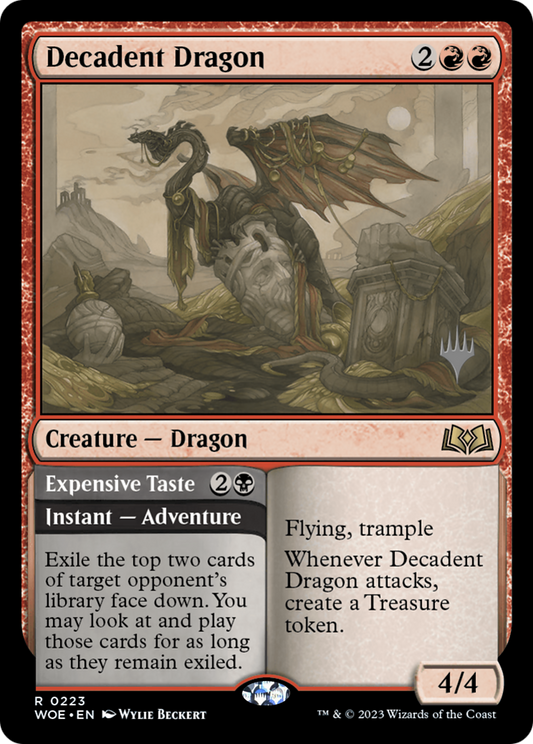 Decadent Dragon // Expensive Taste (PWOE-223P) - Wilds of Eldraine Promos Foil