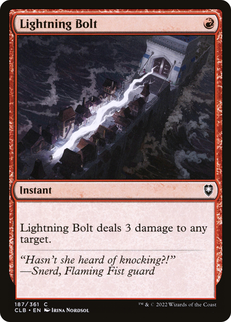 Lightning Bolt (CLB-187) - Commander Legends: Battle for Baldur's Gate Foil