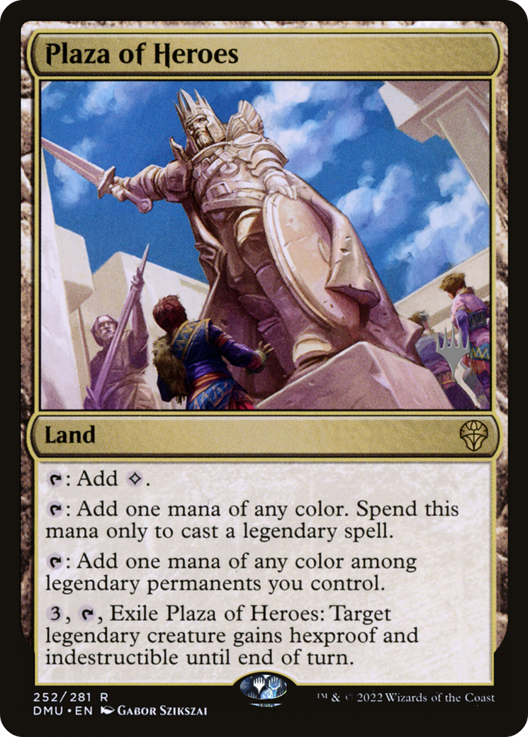Plaza of Heroes (PPDMU-252) - Dominaria United Promos Foil (Promo Pack)
