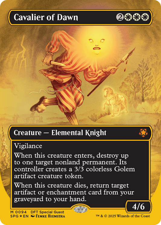 Cavalier of Dawn (Borderless) (First-Place Foil) (SPG-094) - Special Guests (Borderless) Foil