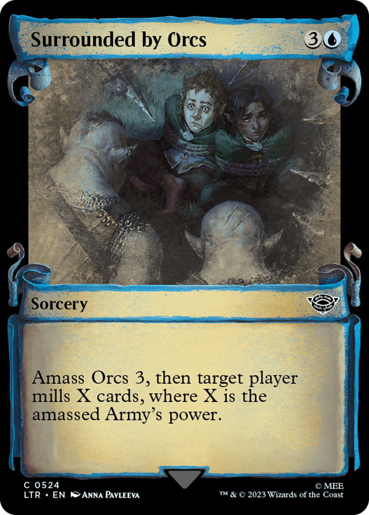 Surrounded by Orcs (Showcase Scrolls) (LTR-524) - The Lord of the Rings: Tales of Middle-earth: (Showcase) Foil