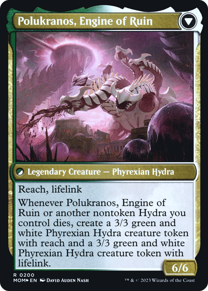 Polukranos Reborn // Polukranos, Engine of Ruin (PMOM-200S) - March of the Machine Promos Foil