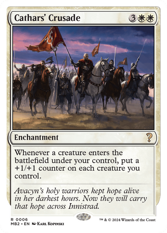 Cathars' Crusade (White Border) (MB2-006) - Mystery Booster 2