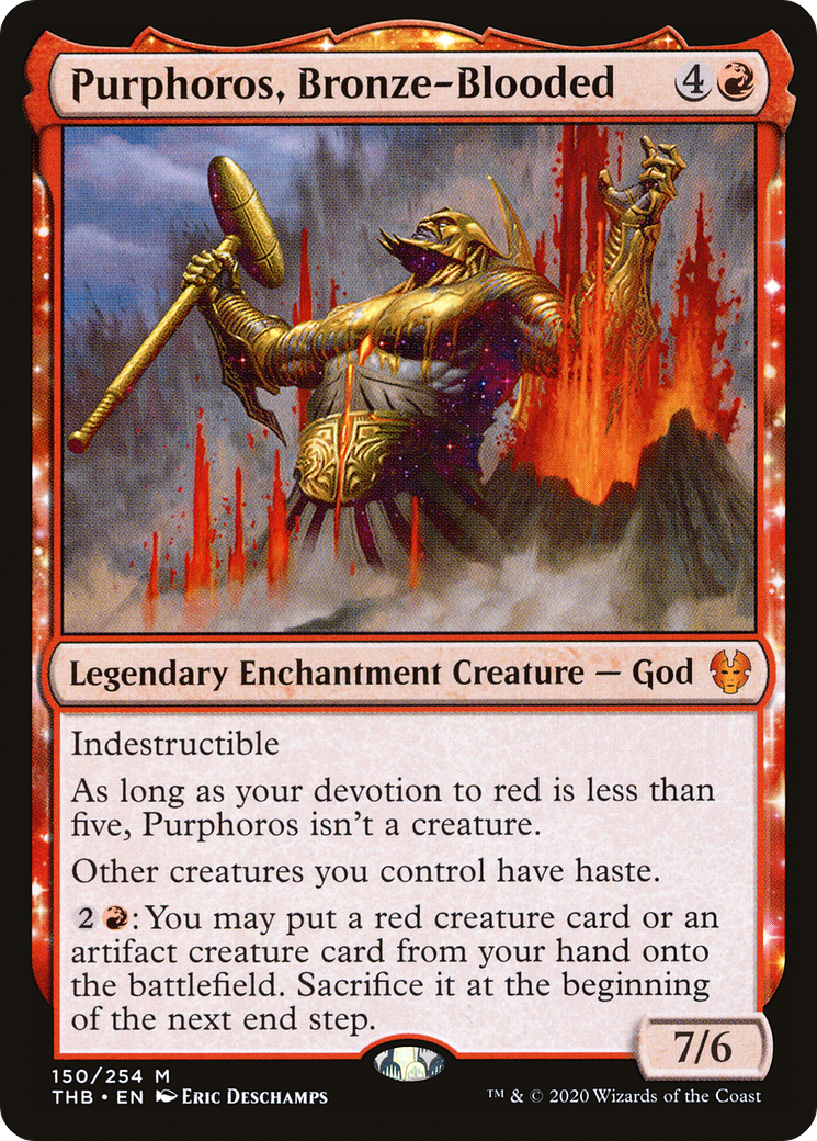 Purphoros, Bronze-Blooded (THB-150) - Theros Beyond Death: (nyxtouched) Foil