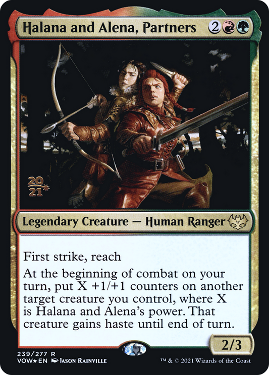 Halana and Alena, Partners (PVOW-239S) - Innistrad: Crimson Vow Promos Foil