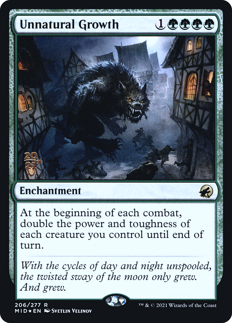 Unnatural Growth (PMID-206S) - Innistrad: Midnight Hunt Promos Foil