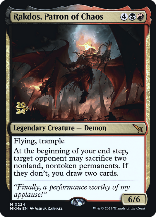 Rakdos, Patron of Chaos (PMKM-224S) - Murders at Karlov Manor Promos Foil