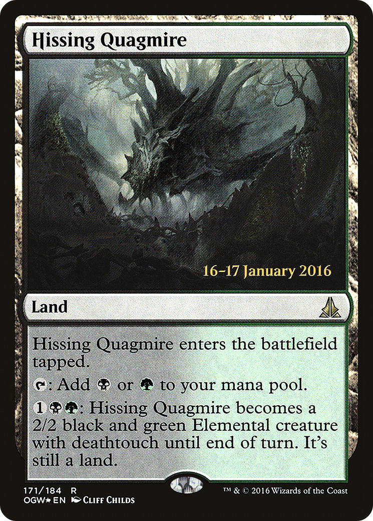 Hissing Quagmire (PRE-171S) - Oath of the Gatewatch Promos (Prerelease) Foil