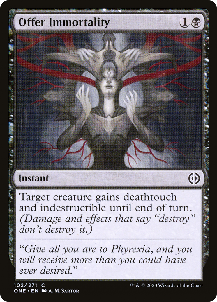 Offer Immortality (ONE-102) - Phyrexia: All Will Be One Foil