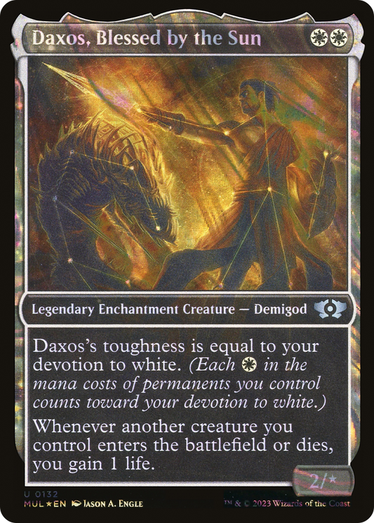 Daxos, Blessed by the Sun (MUL-132) - Multiverse Legends: (Showcase, nyxtouched) Foil