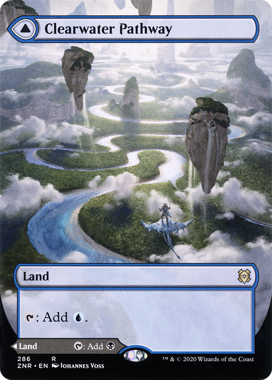 Clearwater Pathway // Murkwater Pathway  (Borderless)(ZNR-286) - Zendikar Rising: (Showcase)
