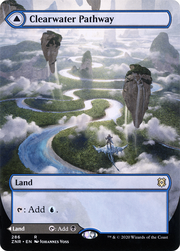 Clearwater Pathway // Murkwater Pathway  (Borderless)(ZNR-286) - Zendikar Rising: (Showcase) Foil