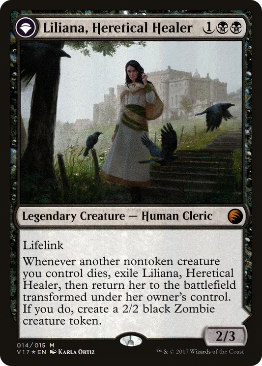 Liliana, Heretical Healer // Liliana, Defiant Necromancer (V17-014) - From the Vault: Transform: (originpwdfc) Foil