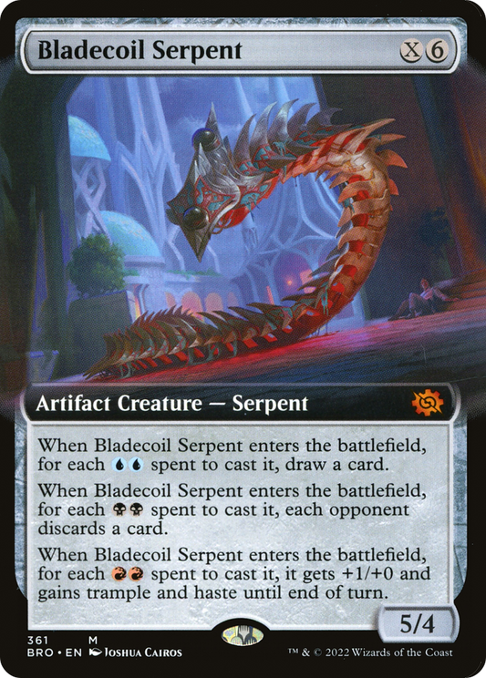 Bladecoil Serpent (BRO-361) - The Brothers' War: (Extended Art)