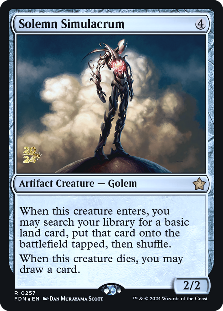Solemn Simulacrum (PRE-257) - Foundations Promos (Prerelease) Foil
