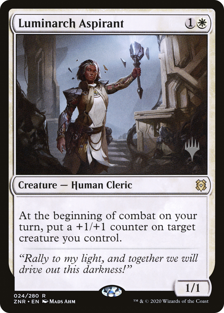 Luminarch Aspirant (PPZNR-24P) - Zendikar Rising Promos (Promo Pack) Foil