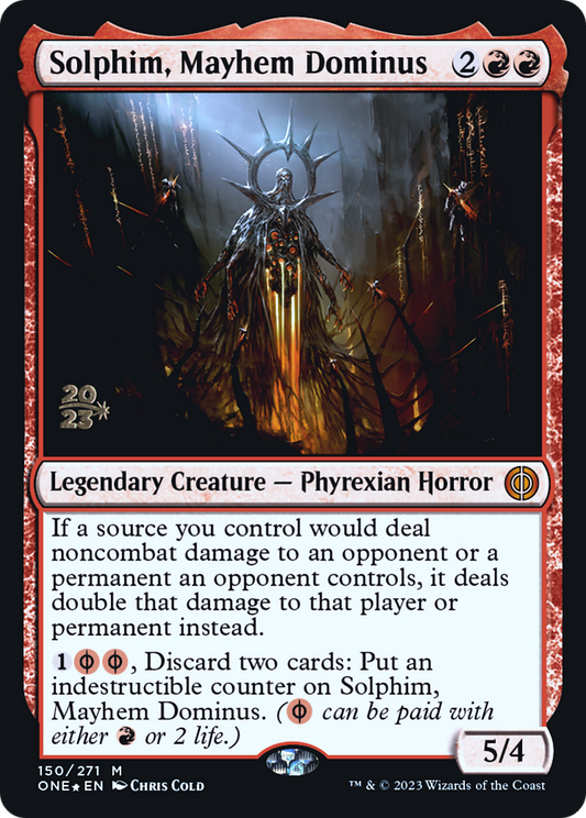 Solphim, Mayhem Dominus (PONE-150S) - Phyrexia: All Will Be One Promos Foil