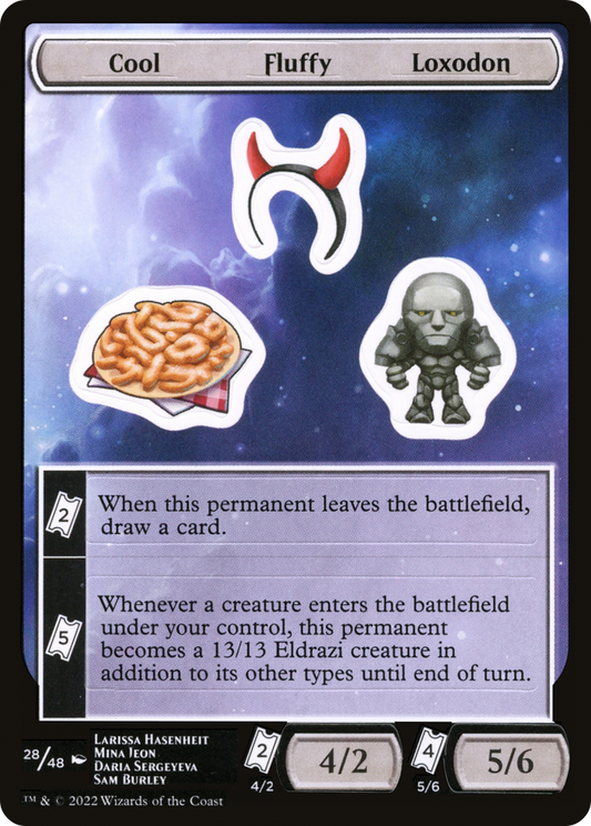 Cool Fluffy Loxodon (UNF-028) - Unfinity Sticker Sheets