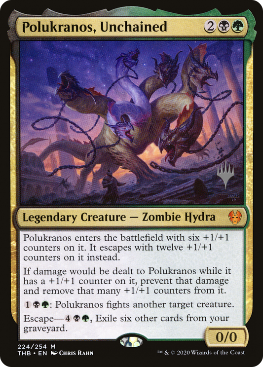 Polukranos, Unchained (PTHB-224P) - Theros Beyond Death Promos