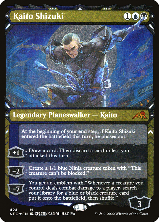 Kaito Shizuki (NEO-424) - Kamigawa: Neon Dynasty: (Showcase) Etched Foil