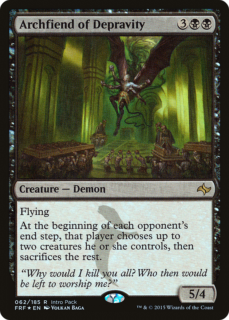 Archfiend of Depravity (PFRF-062) - Fate Reforged Promos Foil