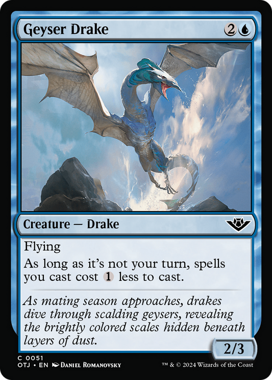 Geyser Drake (OTJ-051) - Outlaws of Thunder Junction Foil