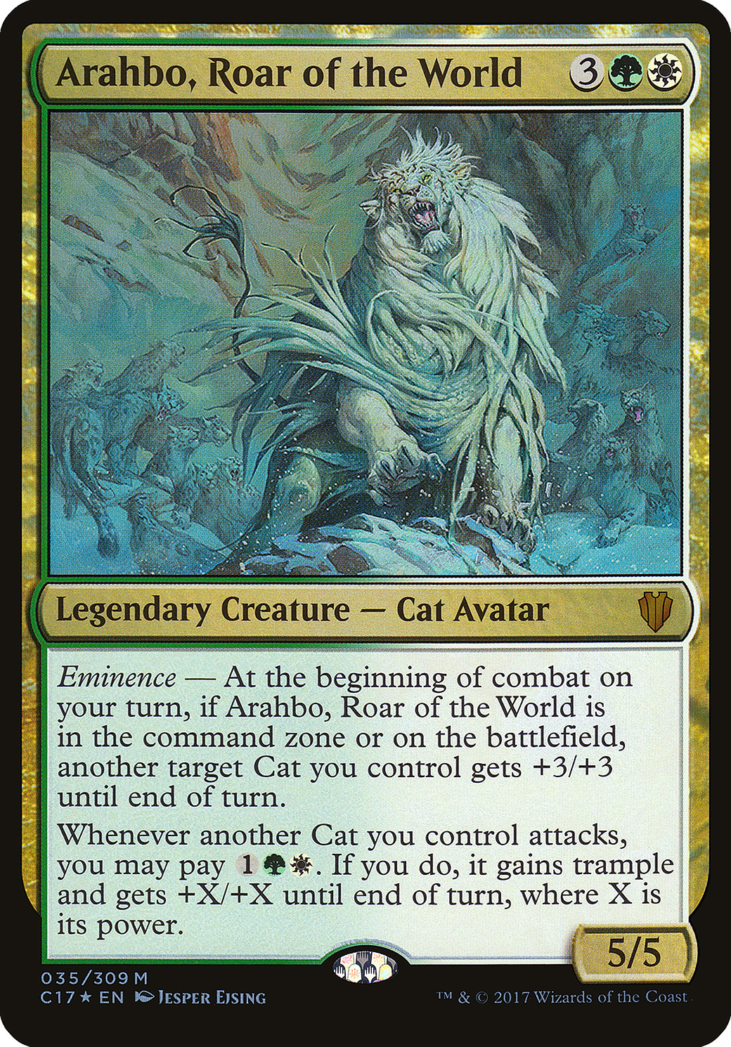 Arahbo, Roar of the World (OC17-035) - Commander 2017 Oversized Foil