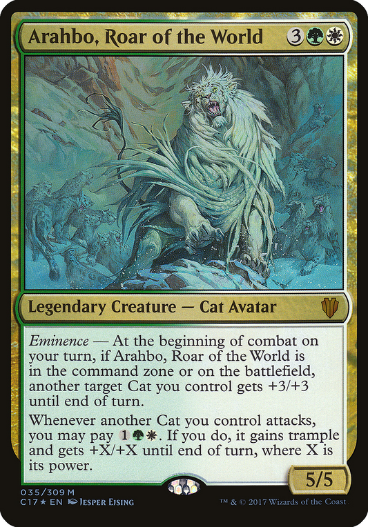 Arahbo, Roar of the World (OC17-035) - Commander 2017 Oversized Foil