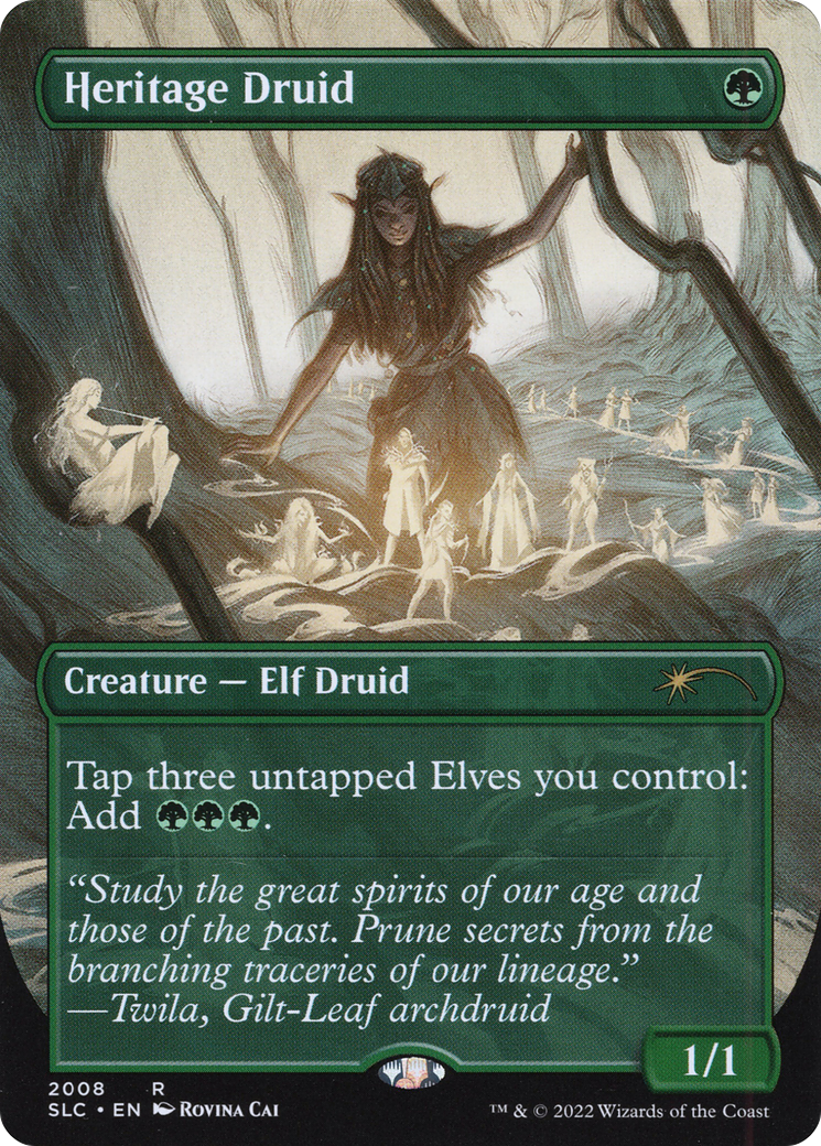 Heritage Druid  (Borderless)(SLC-2008) - Secret Lair 30th Anniversary Countdown Kit Foil