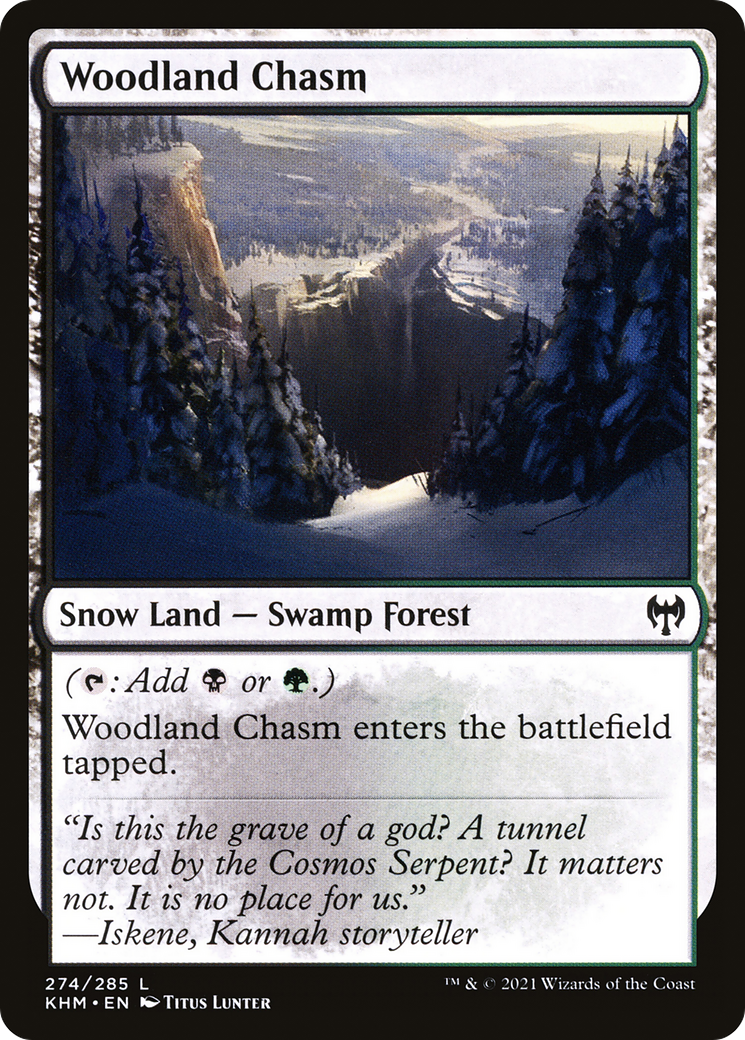 Woodland Chasm (KHM-274) - Kaldheim: (snow) Foil