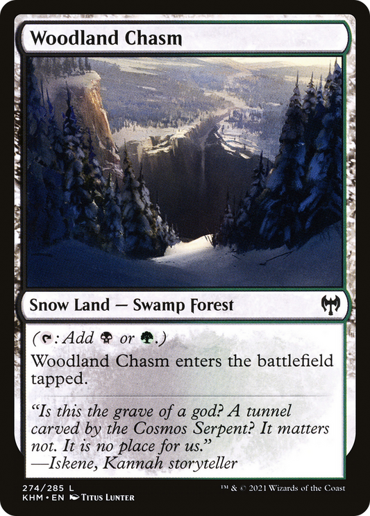 Woodland Chasm (KHM-274) - Kaldheim: (snow)