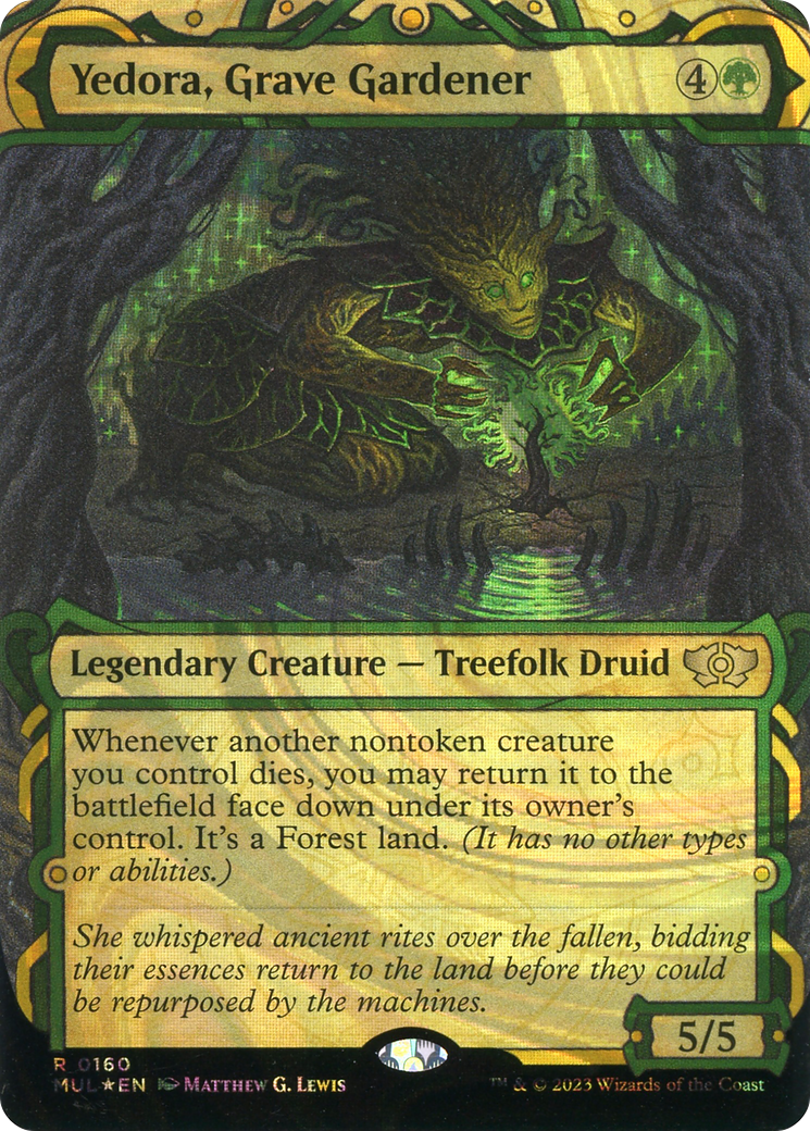 Yedora, Grave Gardener (MUL-160) - Multiverse Legends: (Showcase) (Borderless) Foil