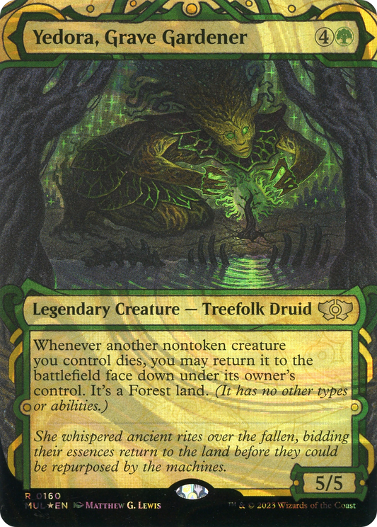 Yedora, Grave Gardener (MUL-160) - Multiverse Legends: (Showcase) (Borderless) Foil