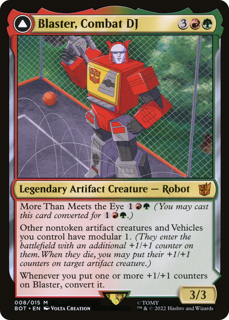 Blaster, Combat DJ // Blaster, Morale Booster (BOT-008) - Transformers: (convertdfc)