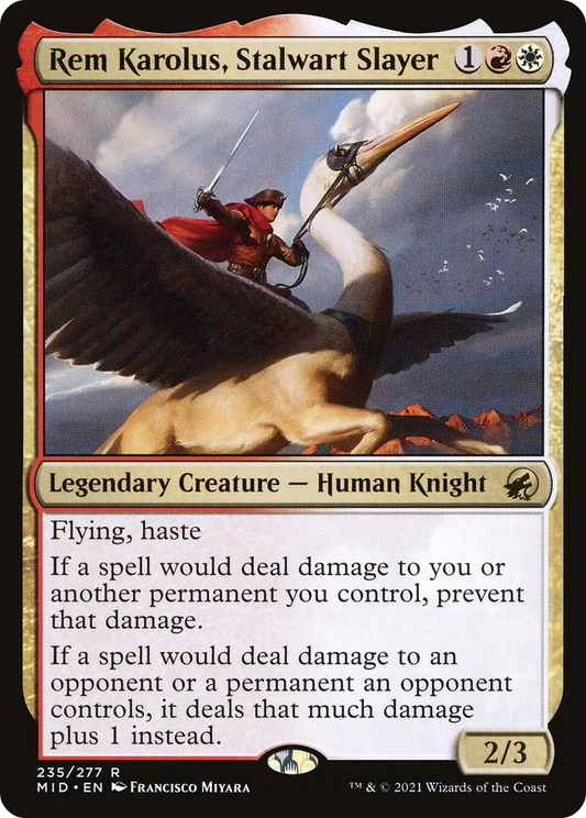 Rem Karolus, Stalwart Slayer (MID-235) - Innistrad: Midnight Hunt Foil