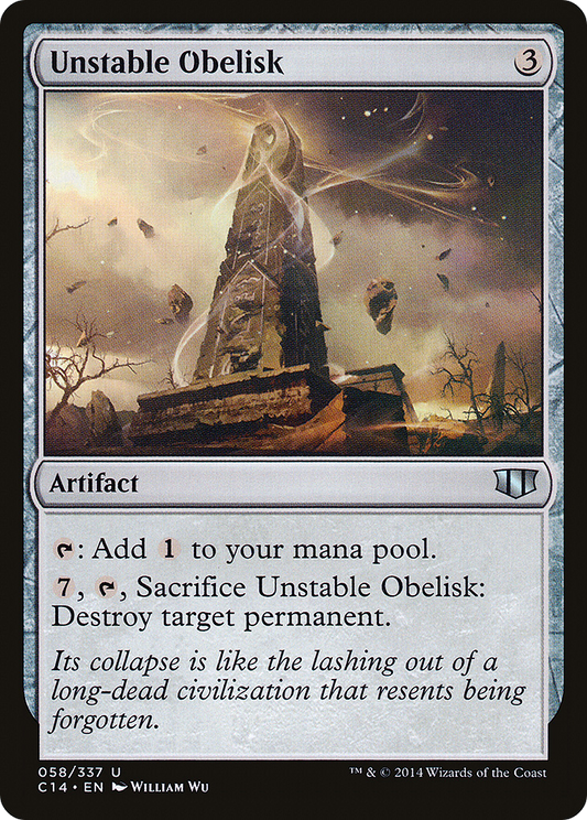 Unstable Obelisk (C14-058) - Commander 2014