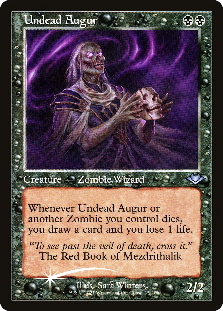 Undead Augur (H1R-015) - Modern Horizons 1 Timeshifts Etched Foil