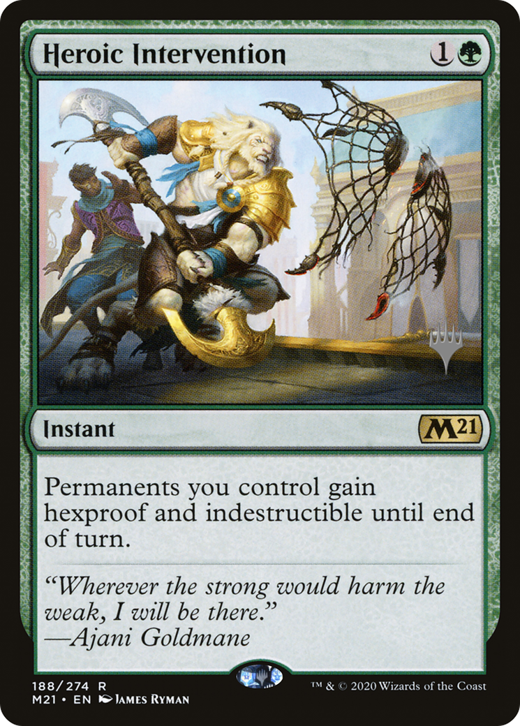 Heroic Intervention (PPM21-188P) - Core Set 2021 Promos (Promo Pack) Foil