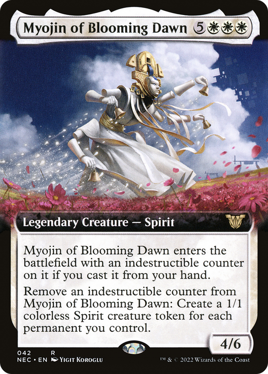 Myojin of Blooming Dawn (Extended Art) (NEC-042) - Neon Dynasty Commander: (Extended Art)