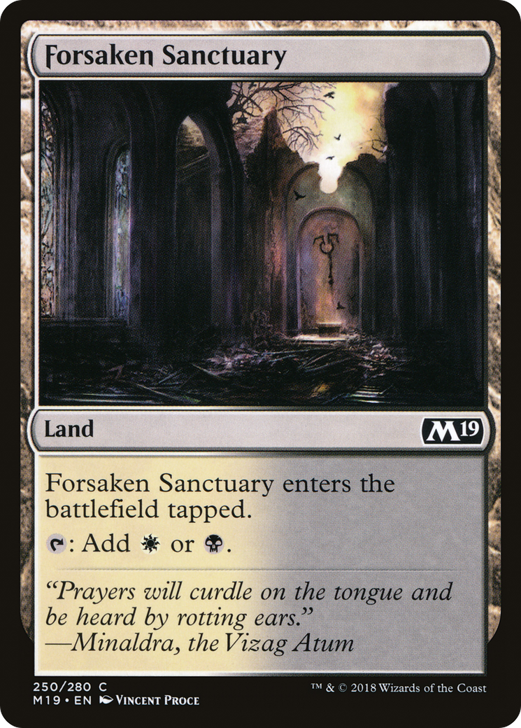 Forsaken Sanctuary (M19-250) - Core Set 2019 Foil