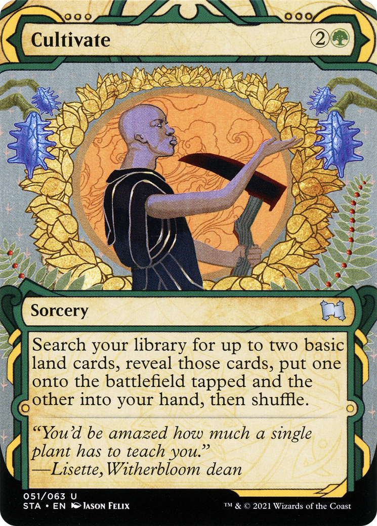 Cultivate (STA-051) - Strixhaven Mystical Archive: (Showcase) (Borderless) Etched Foil