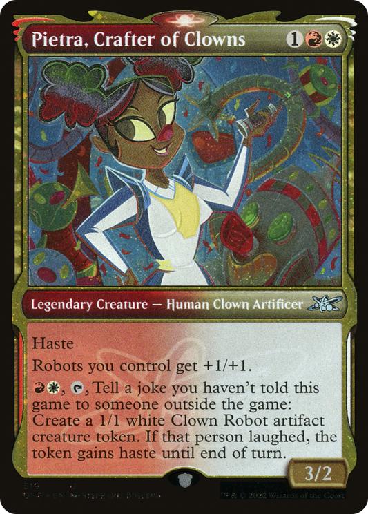 Pietra, Crafter of Clowns (UNF-519) - Unfinity: (Showcase) Foil