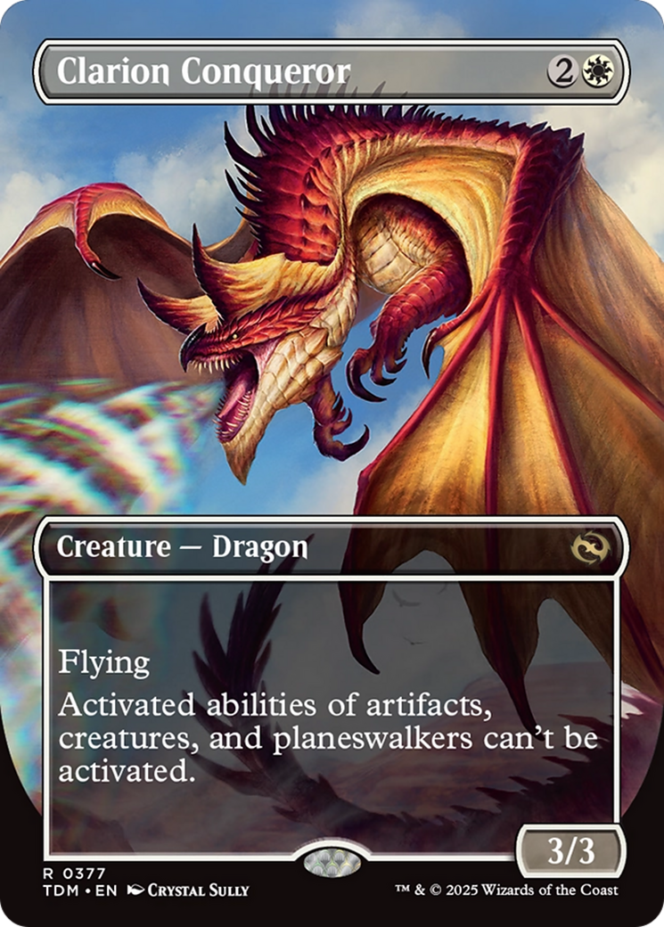 Clarion Conqueror // Clarion Conqueror  (Borderless)(TDM-377) - Tarkir: Dragonstorm