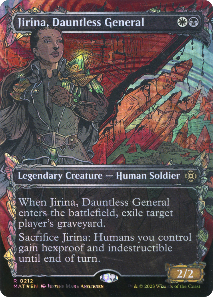 Jirina, Dauntless General (MAT-212) - March of the Machine: The Aftermath: (Showcase) (Borderless) Foil