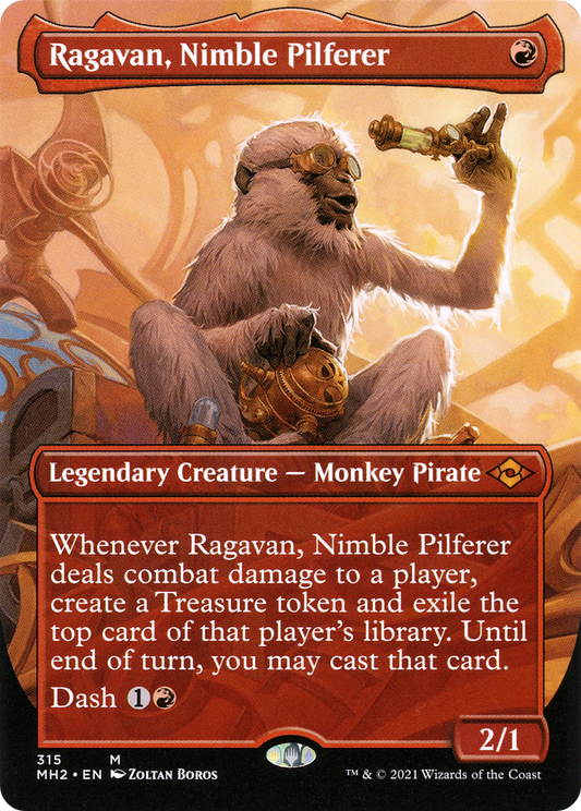 Ragavan, Nimble Pilferer (MH2-315) - Modern Horizons 2 (Borderless) Foil