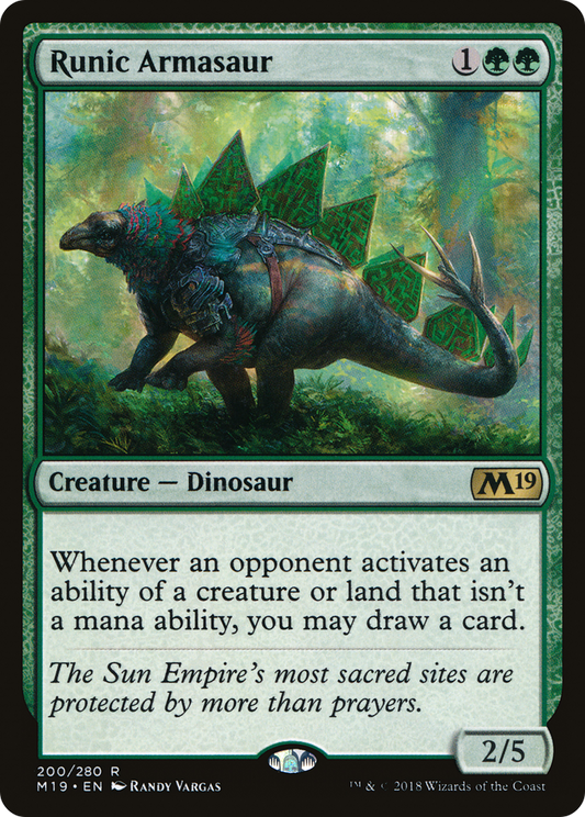 Runic Armasaur (M19-200) - Core Set 2019 Foil