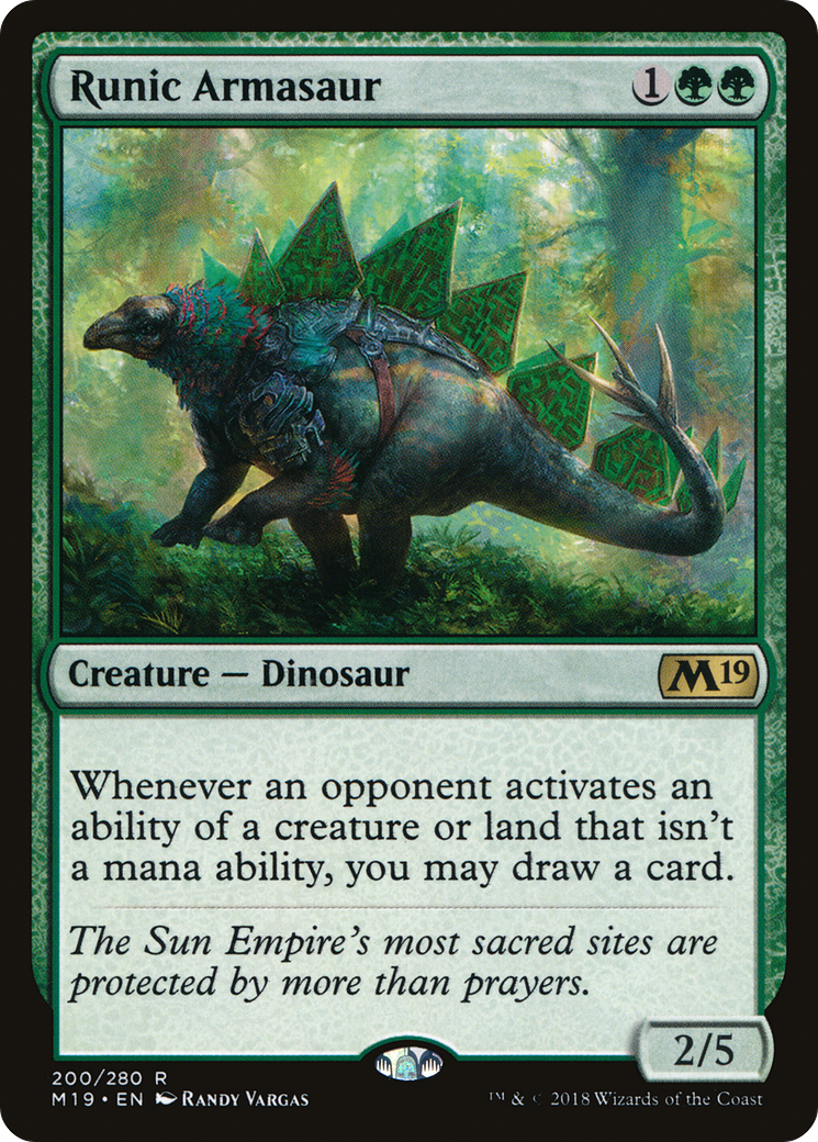 Runic Armasaur (M19-200) - Core Set 2019