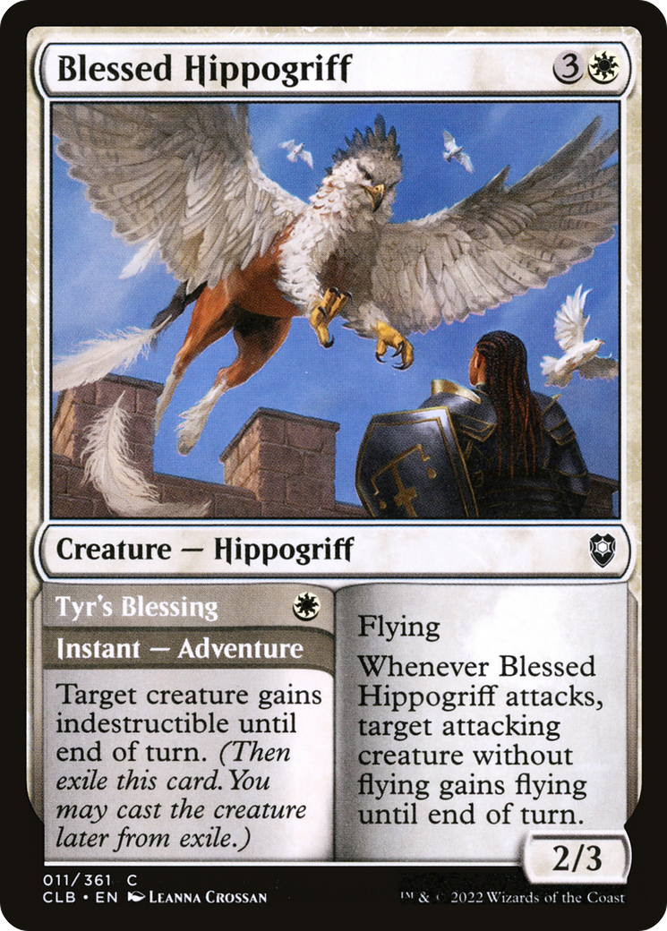 Blessed Hippogriff // Tyr's Blessing (CLB-011) - Commander Legends: Battle for Baldur's Gate